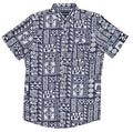 Navy and White Tribal Button Down Shirt