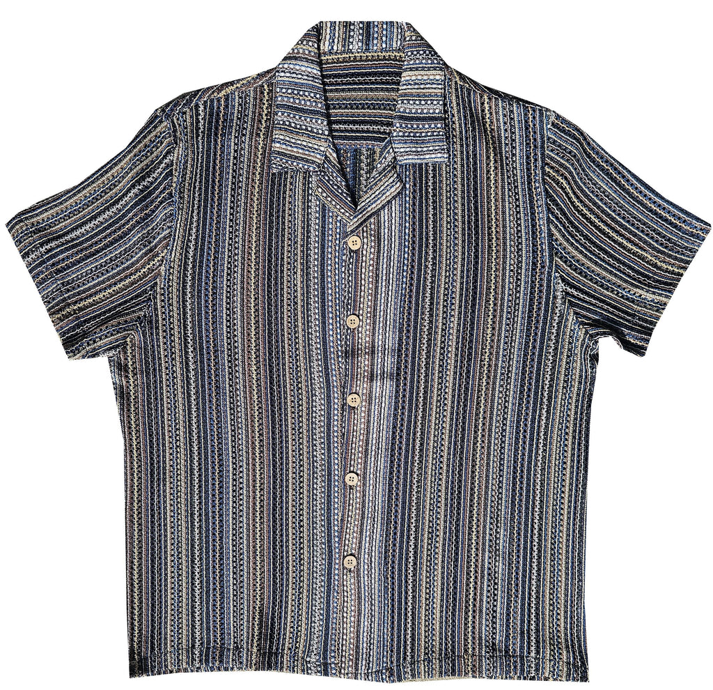 Surf Vibrant Crochet Button Down Shirt