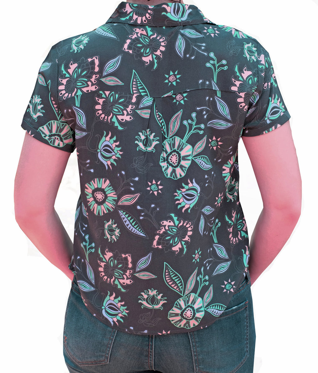 Women's Retro Floral Shirt