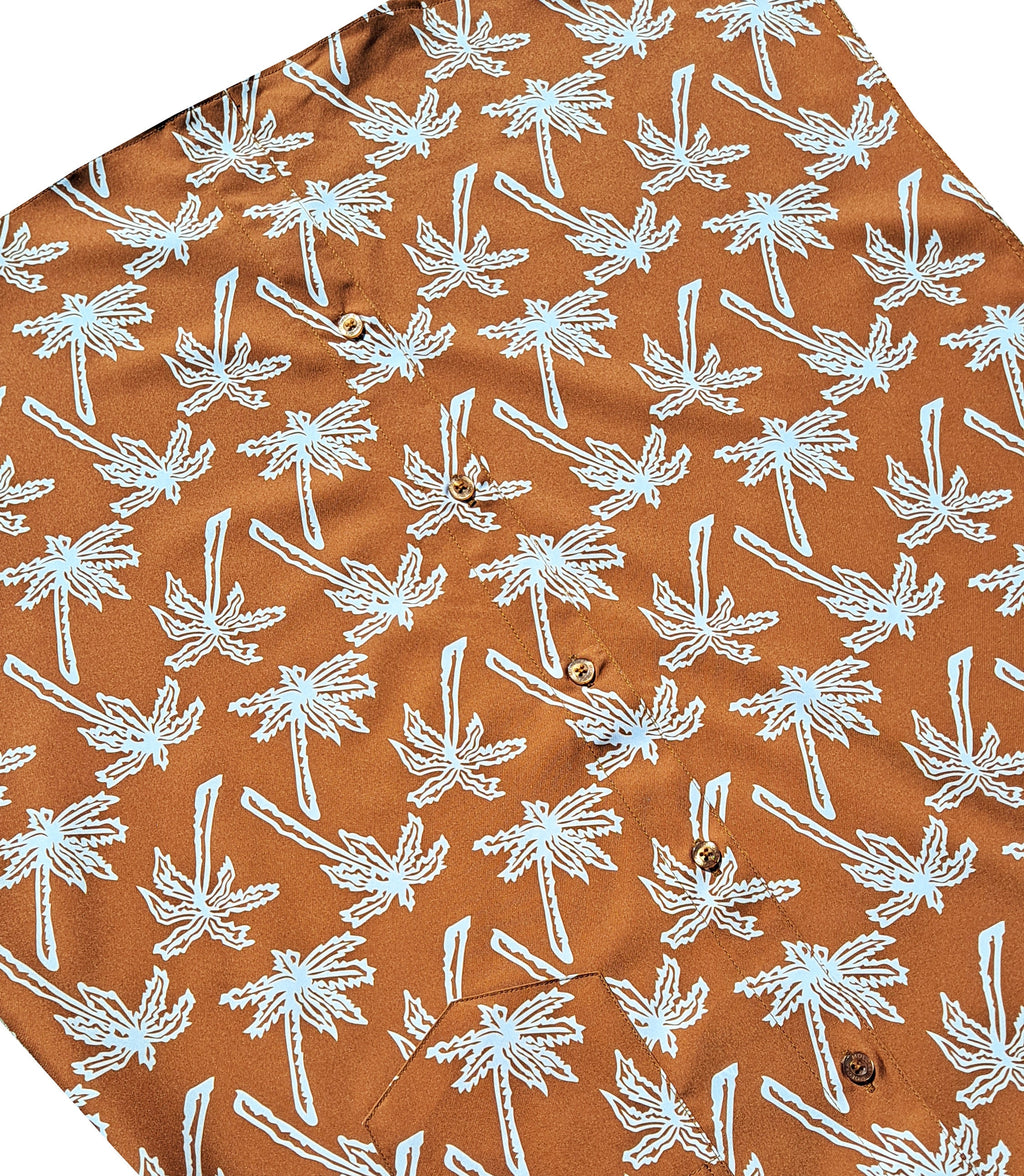 Rust Orange and White Palm Trees