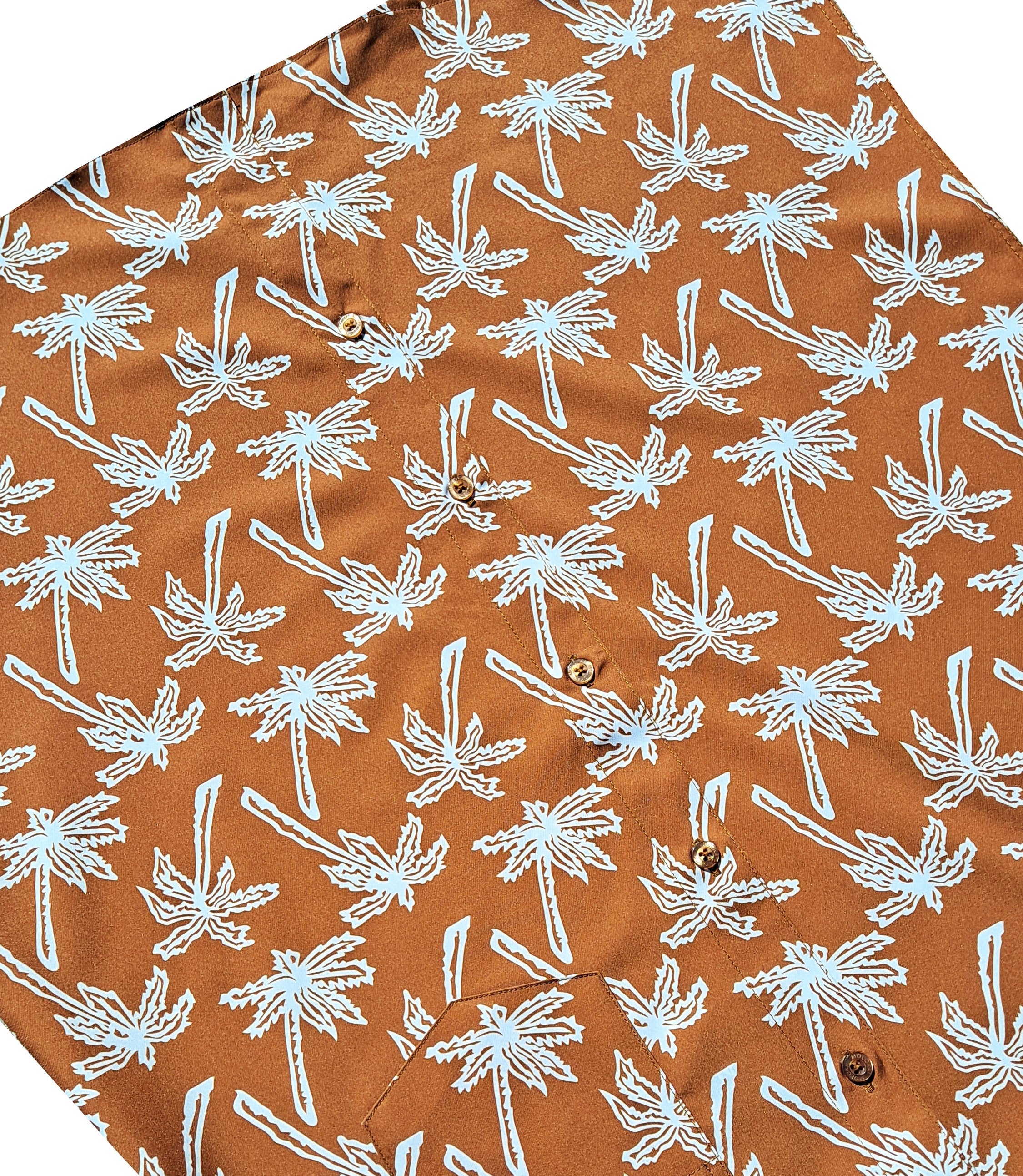 Rust Orange and White Palm Trees