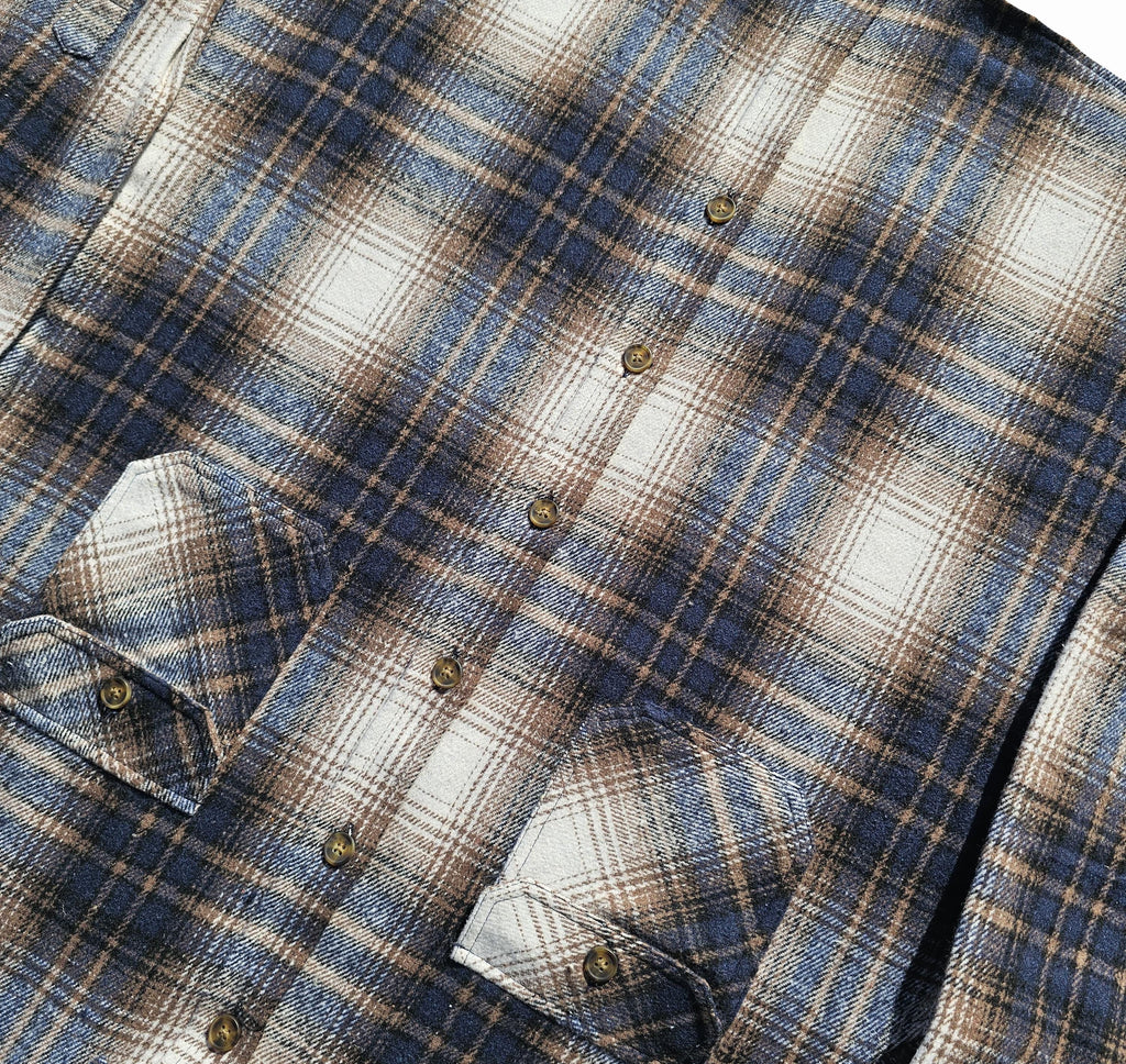 Navy and Brown Heavy Flannel