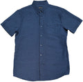 Blue Black Seersucker Button Down Shirt