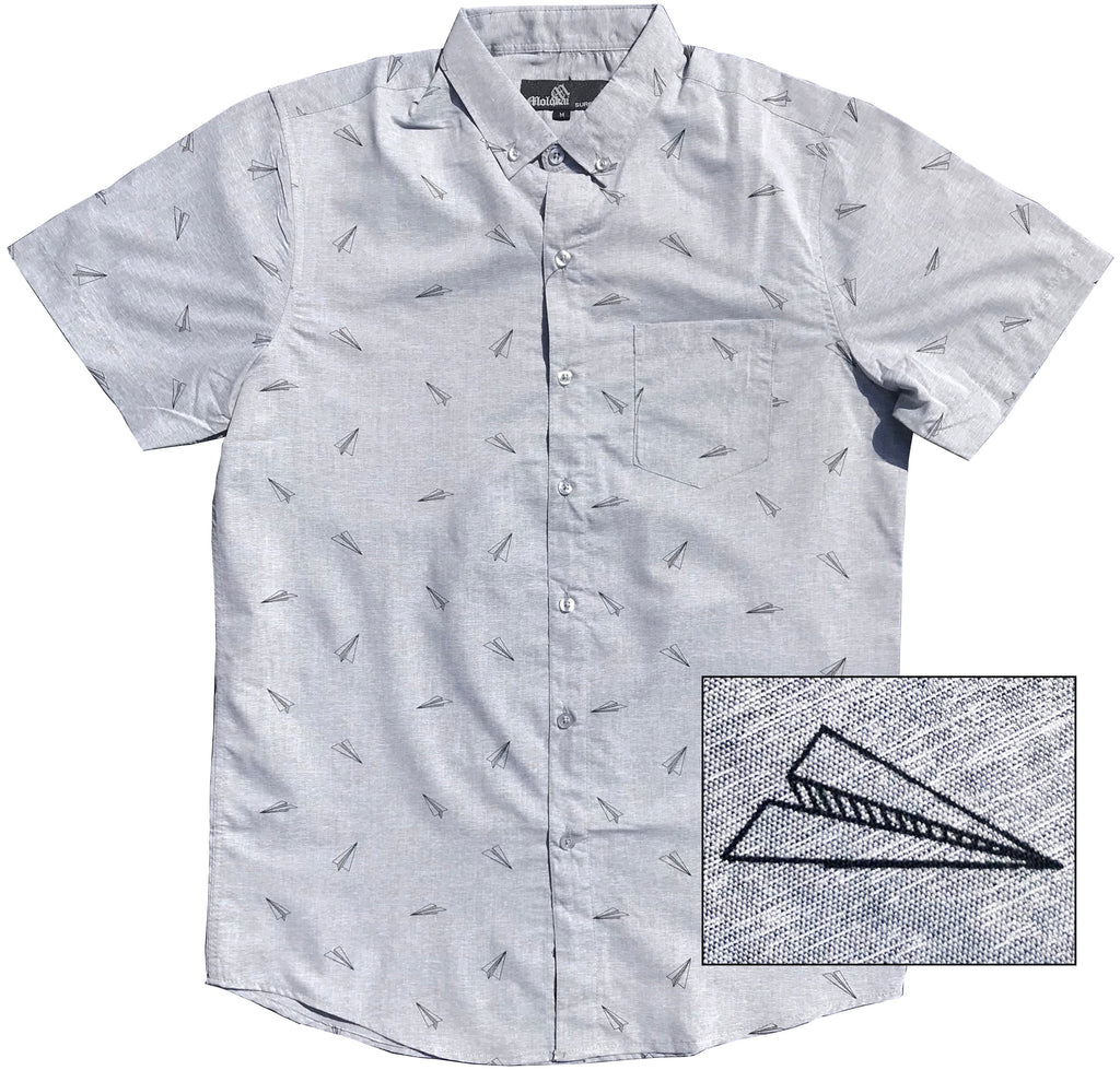Boys Paper Airplanes Button Down Shirt