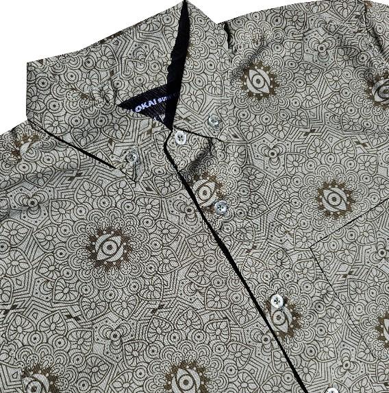 Olive All Eyes On Me Button Down Shirt