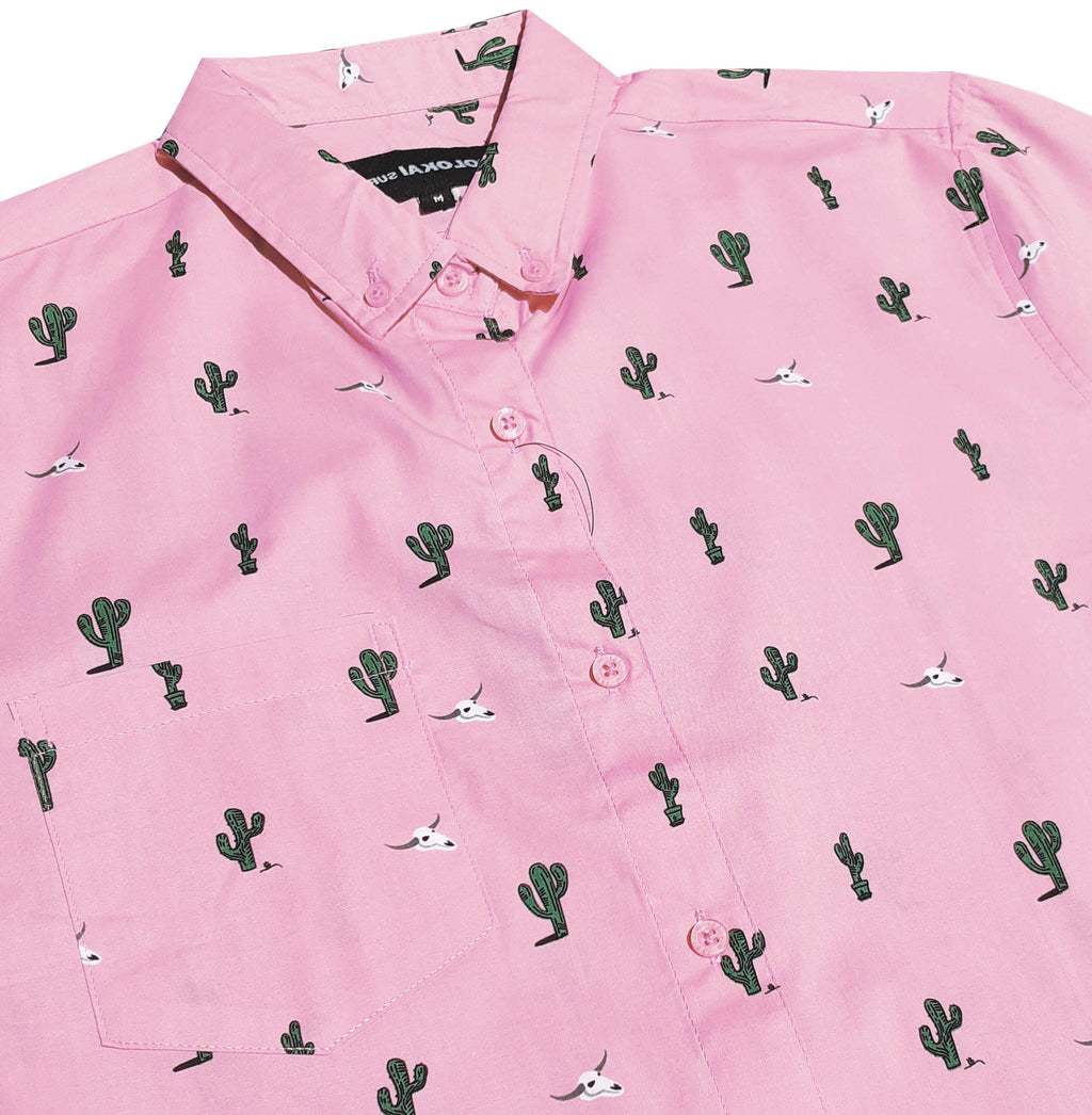 Light Pink Wild West Button Down Shirt