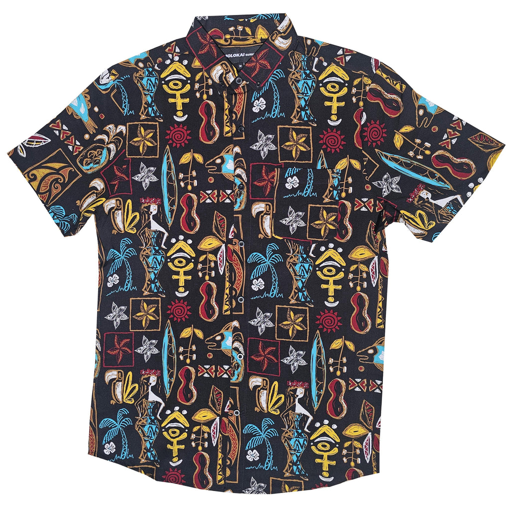 Retro Tiki Button Down Shirt
