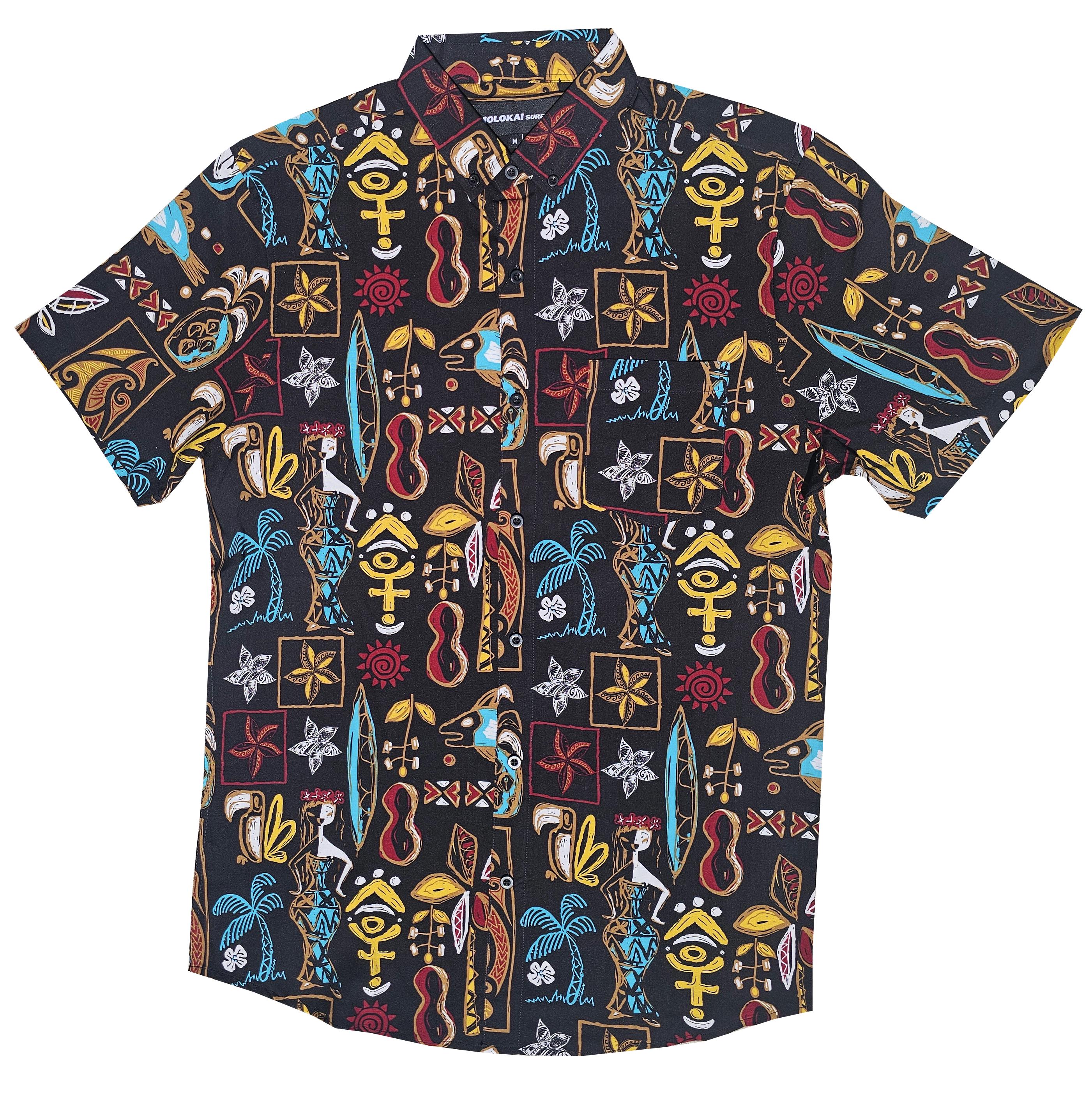 Retro Tiki Button Down Shirt