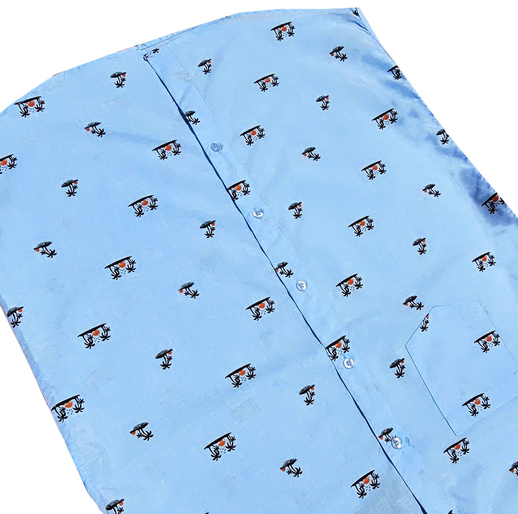 Light Blue Sunset Button Down Shirts