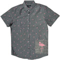 Flamingo Grey Button Down Boys Shirt