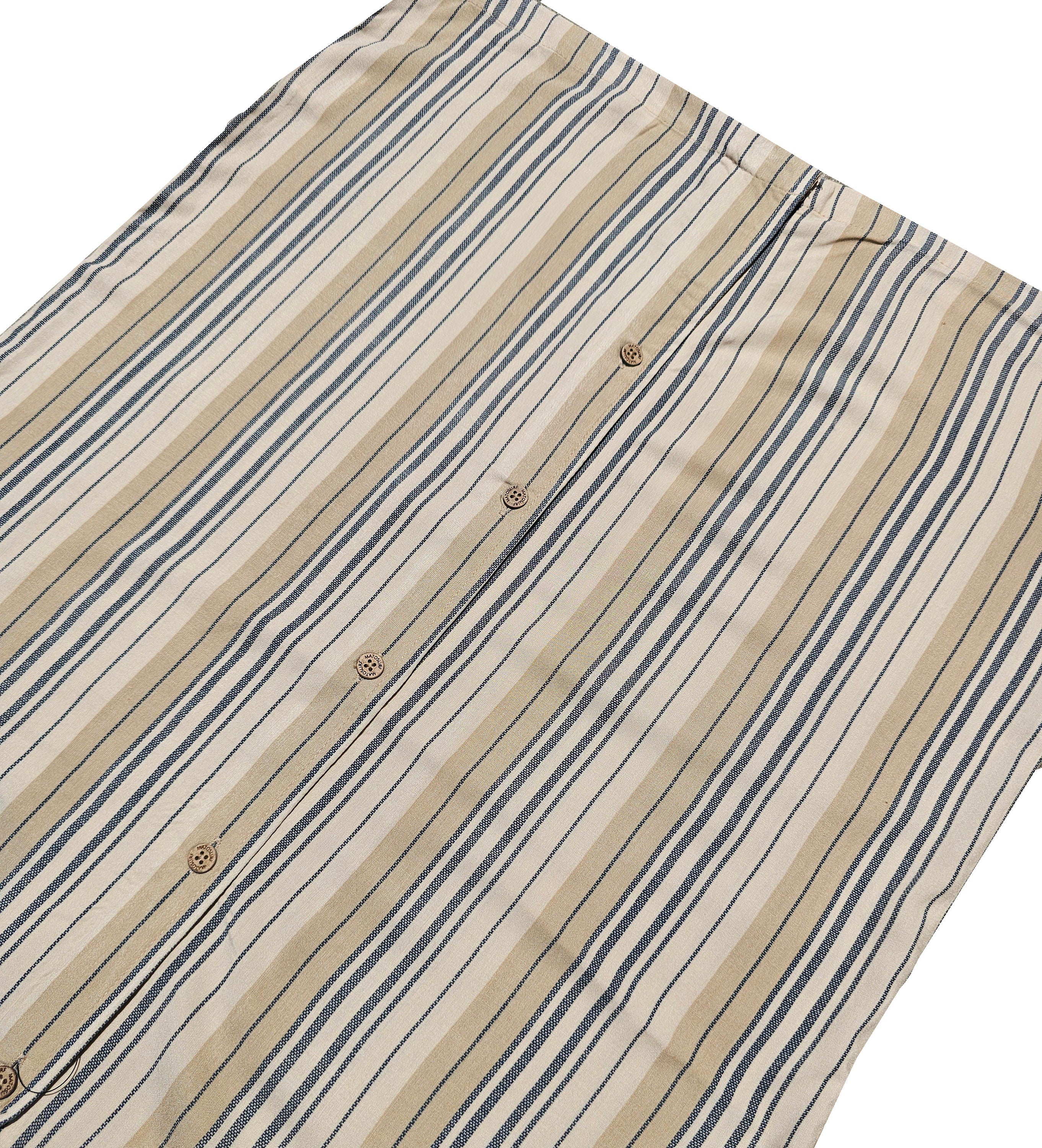 Beige Striped Button Down Shirt