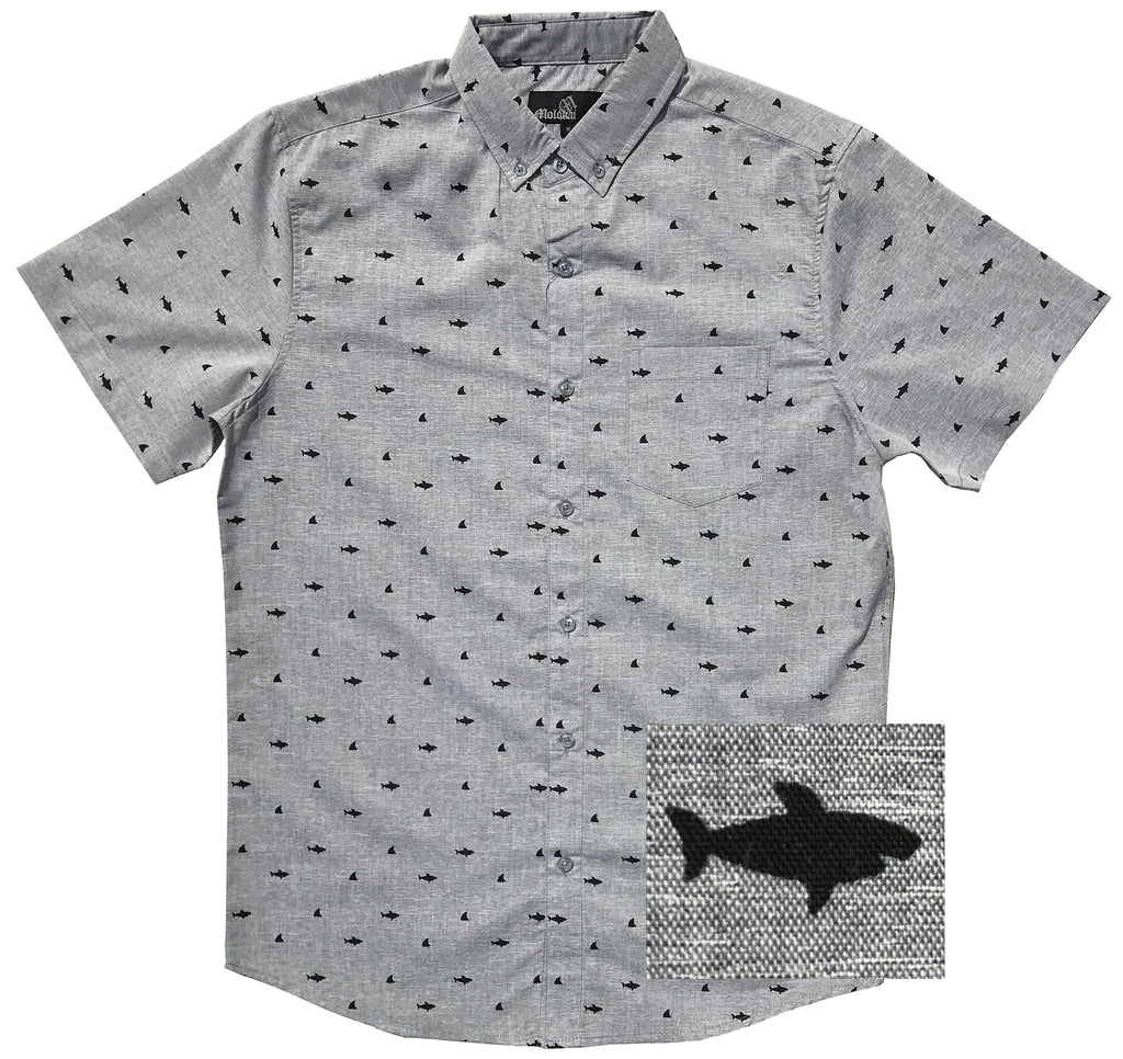 Sharks Grey Button Down Shirts