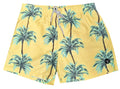 Golden Teal Palm Trees Swim Trunks