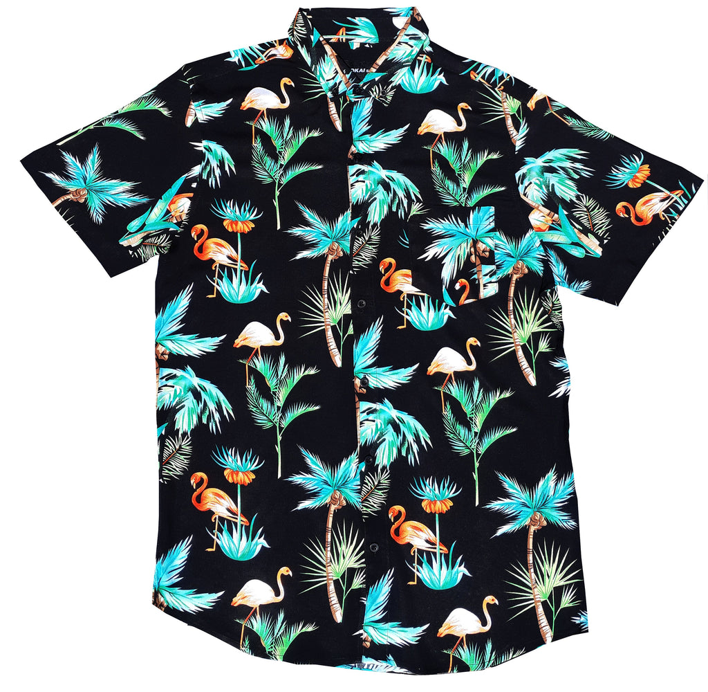 Tropic Flamingo Button Down Shirt