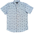 Olive Green Striped Cactus Seersucker Button Down Shirt