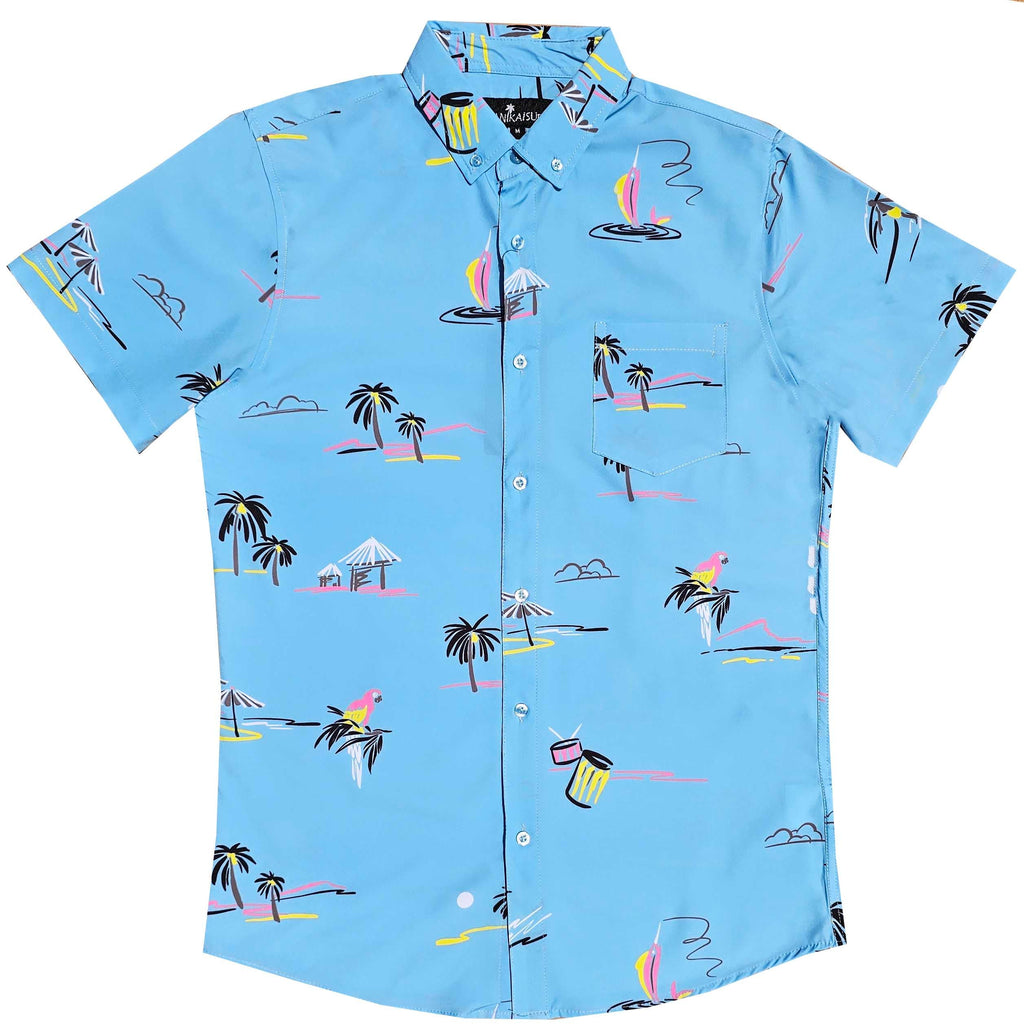 Parrots and Palms Button Down Shirt