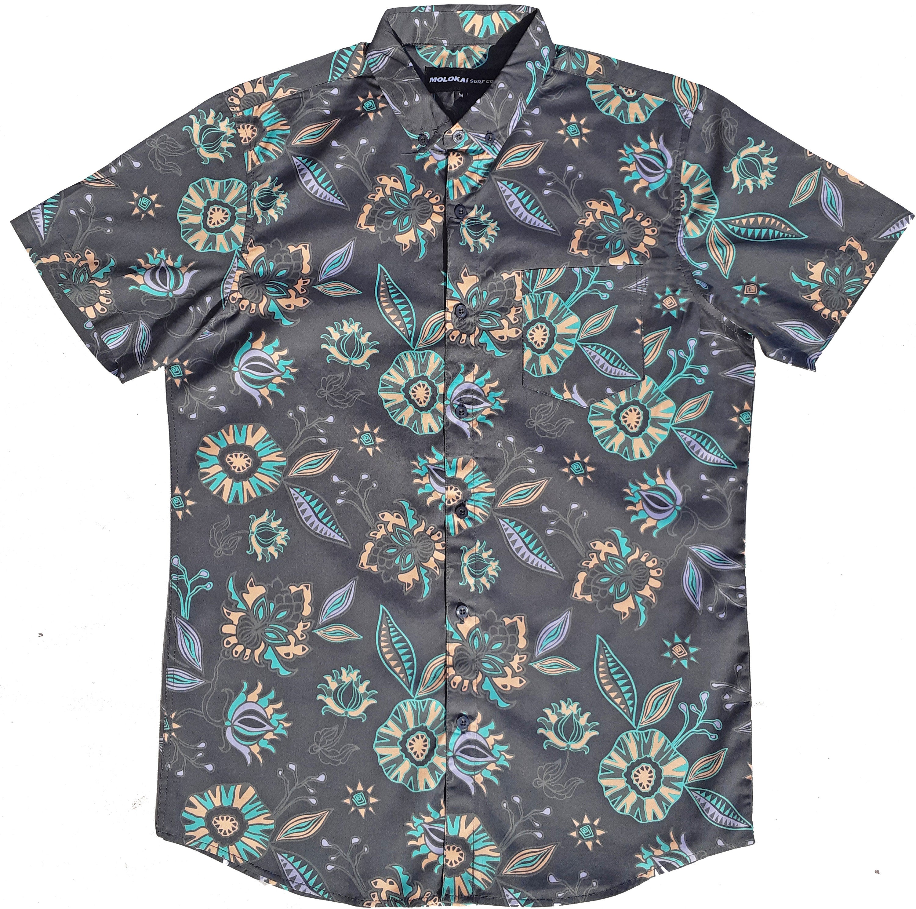 Retro Floral Button Down Shirt