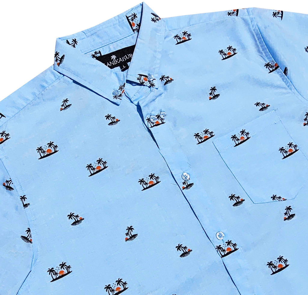 Light Blue Sunset Button Down Shirts