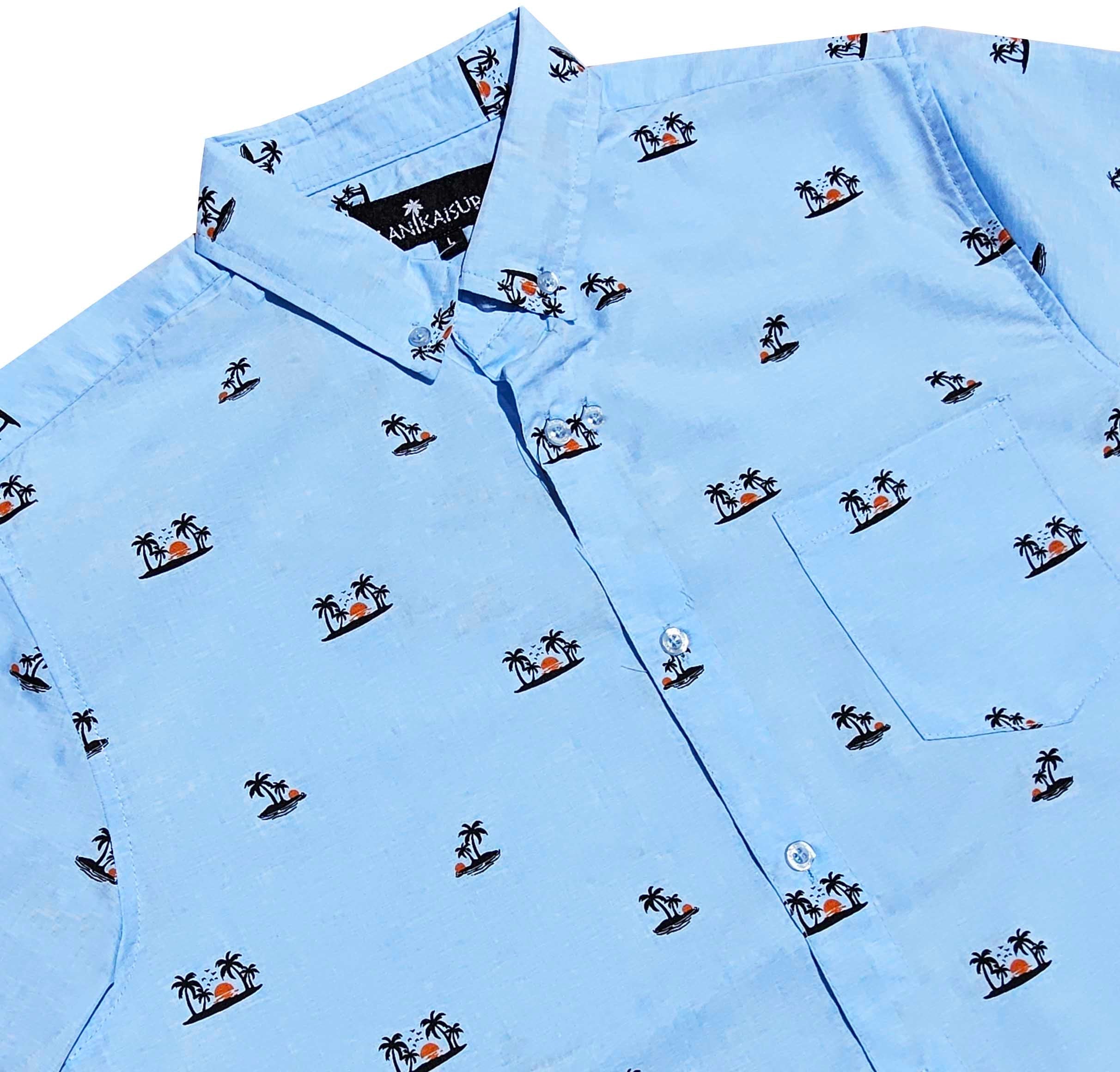 Light Blue Sunset Button Down Shirts