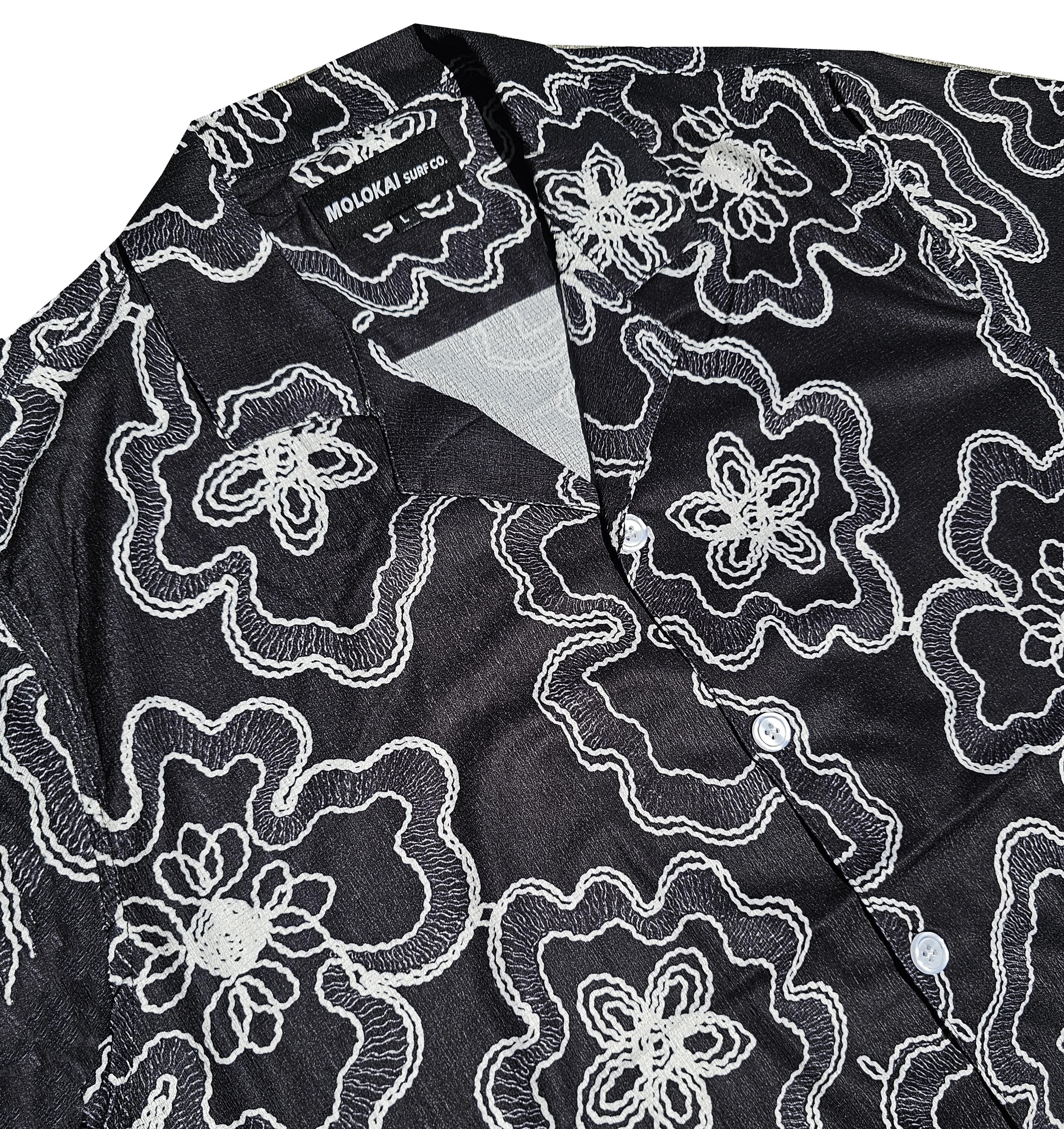 Black and White Floral Shirt