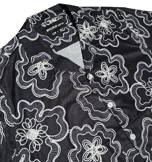 Black and White Floral Shirt