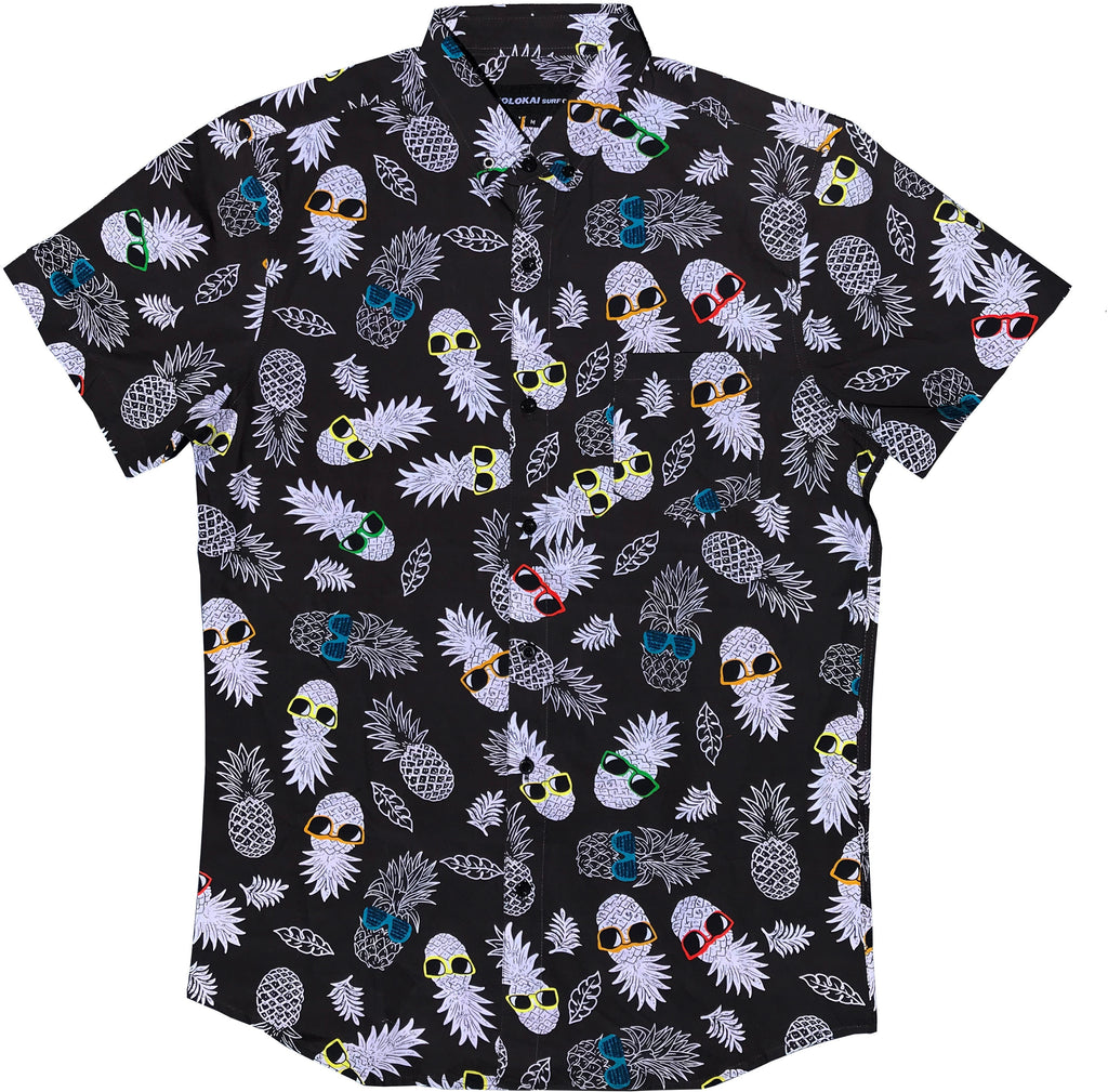 Boys Sunglasses Pineapple Button Down Boys Shirt