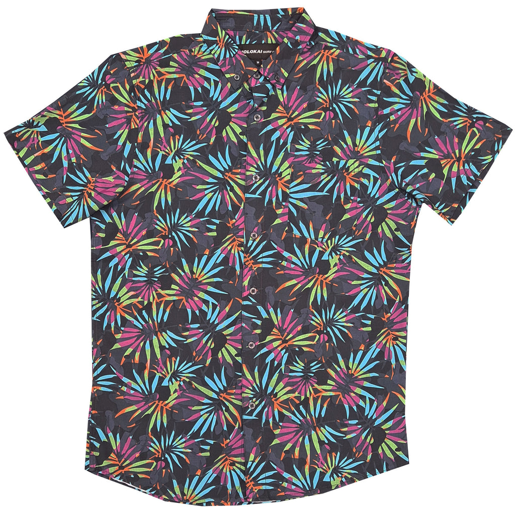Retro Leaves Button Down Shirt