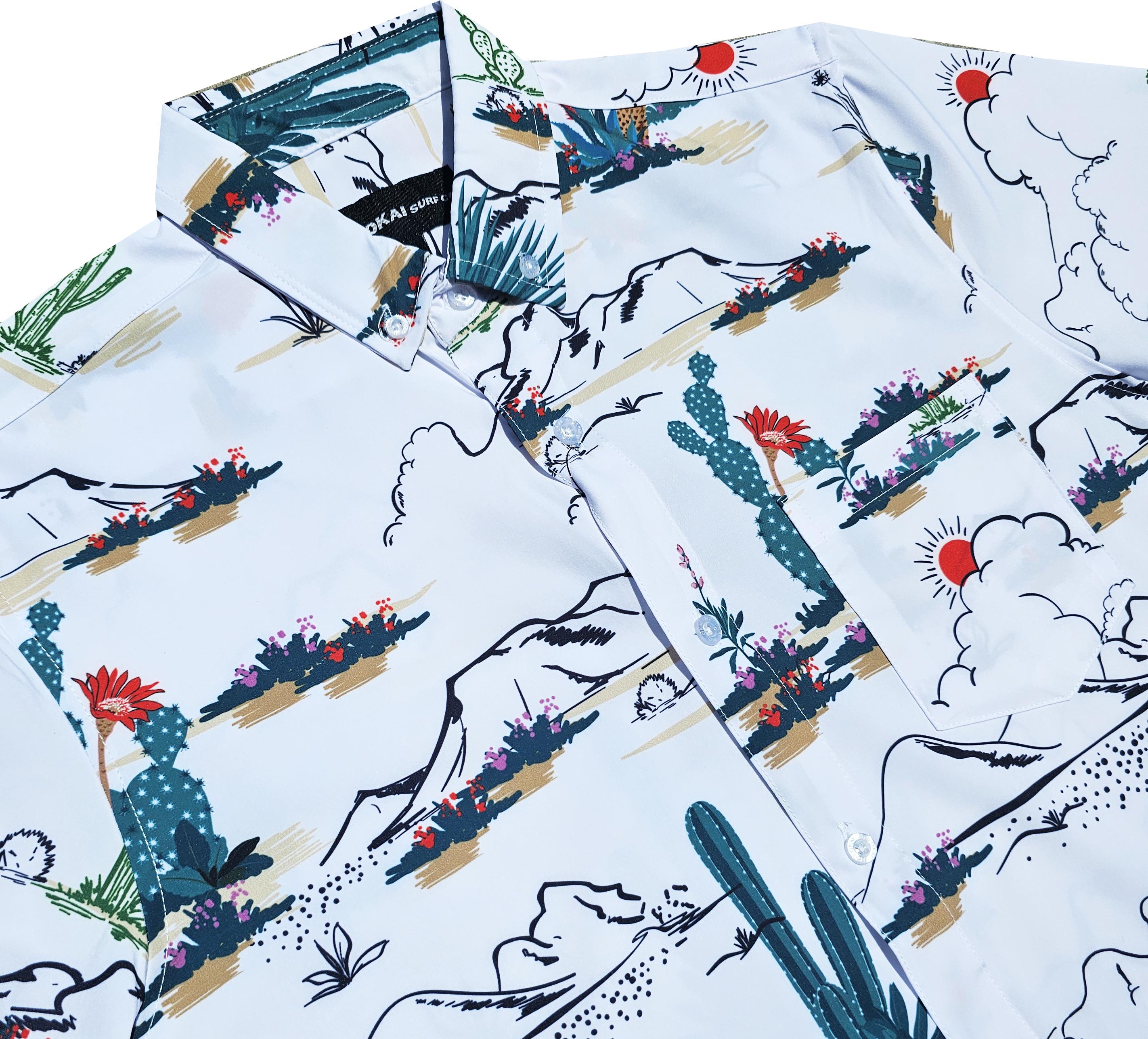 White Cactus Fields Button Down Shirt