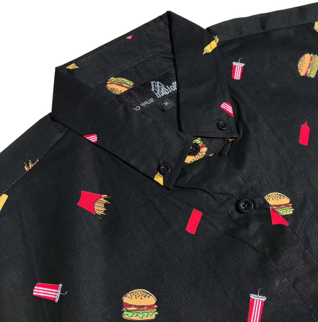 Hamburger Button Down Boys Shirt