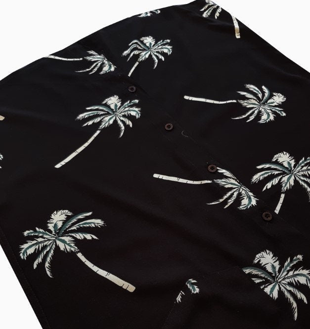 Teal Palms Button Down Shirt