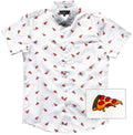 White Pizza Button Down Boys Shirt