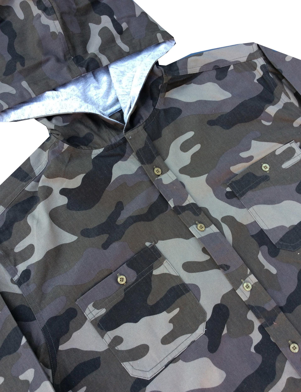 Camo Cargo Hooded Jacket