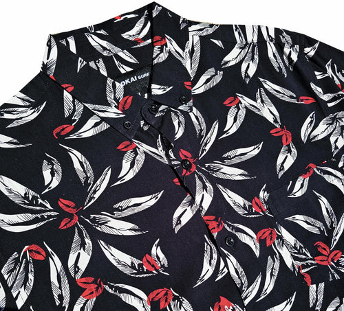 Black and Red Flower