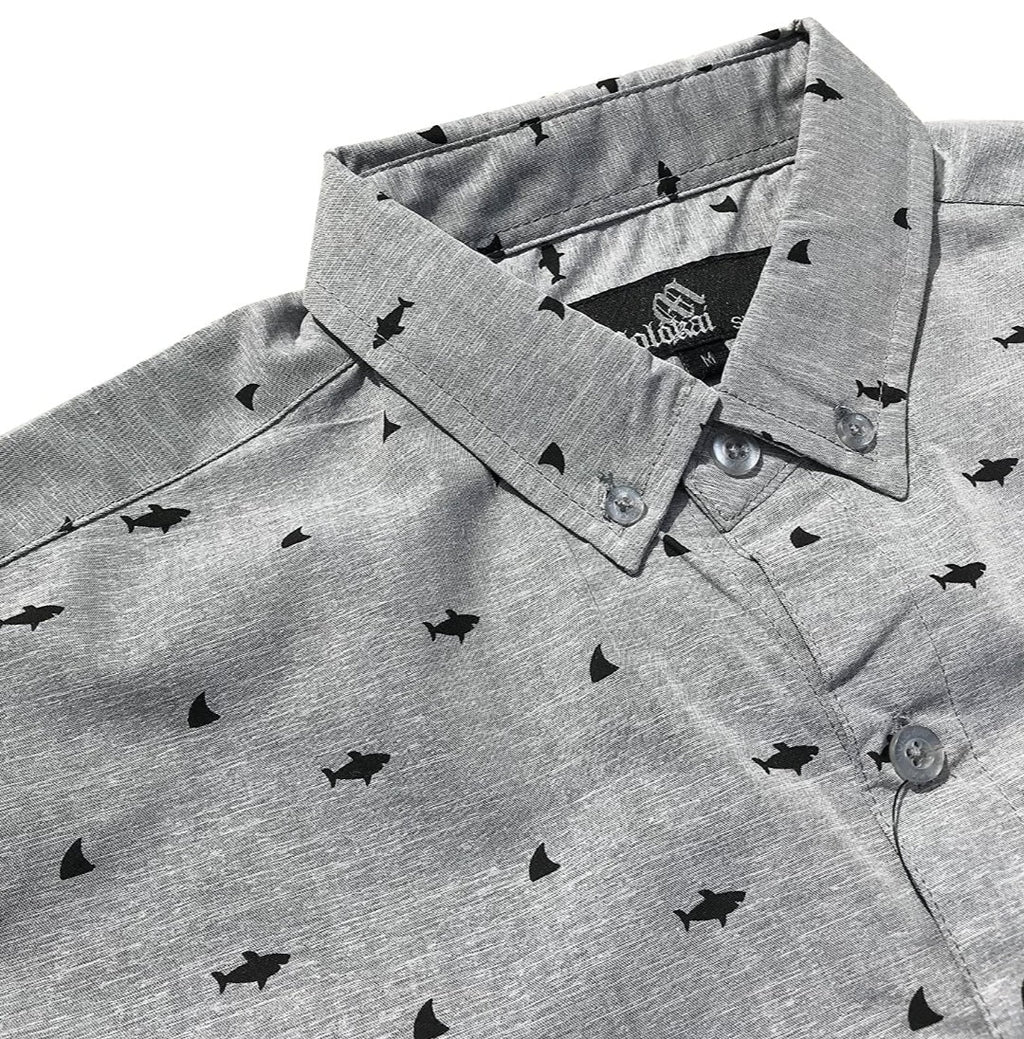 Sharks Grey Button Down Shirts