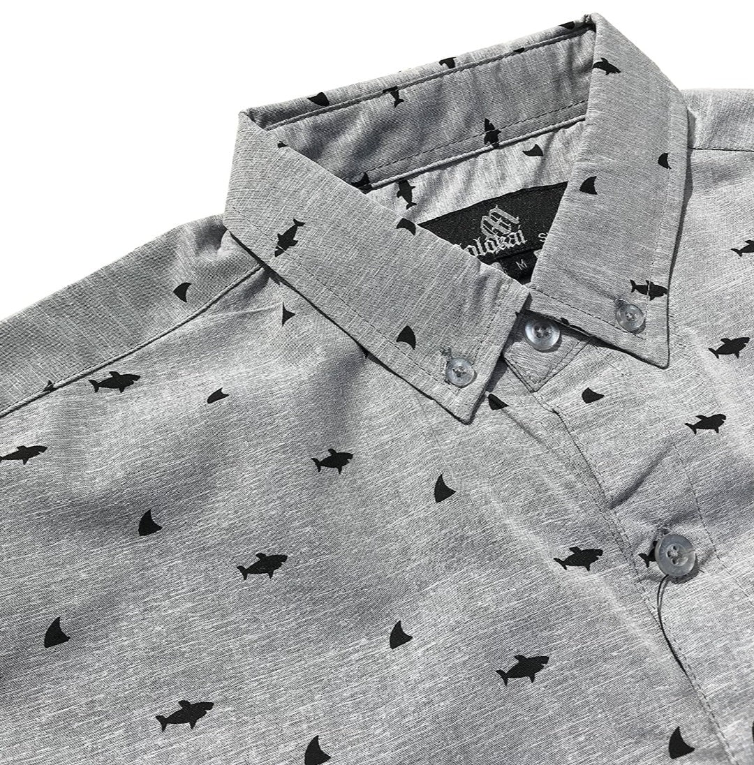 Sharks Grey Button Down Shirts