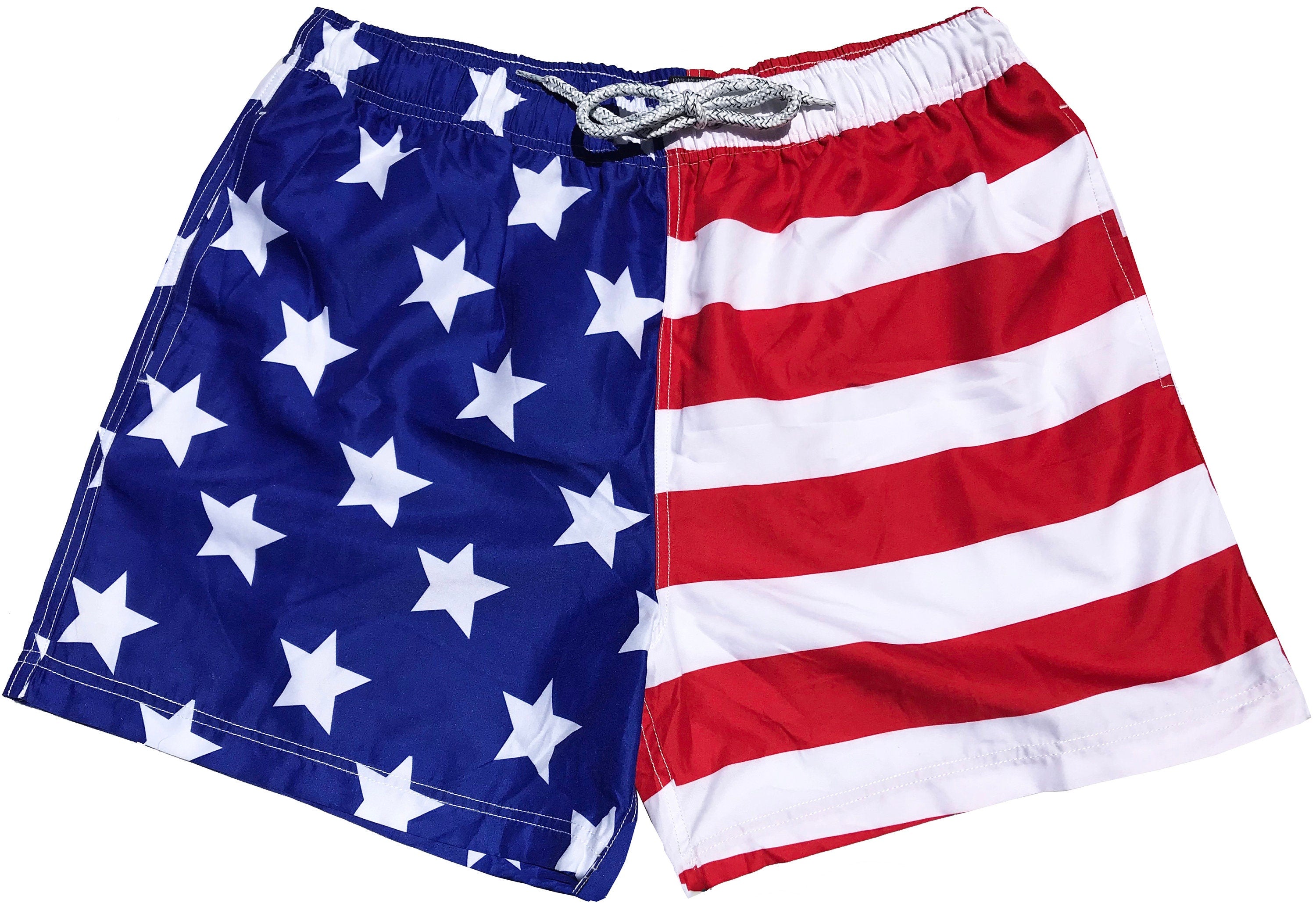 America Patriot July 4th Mens Swim Trunks