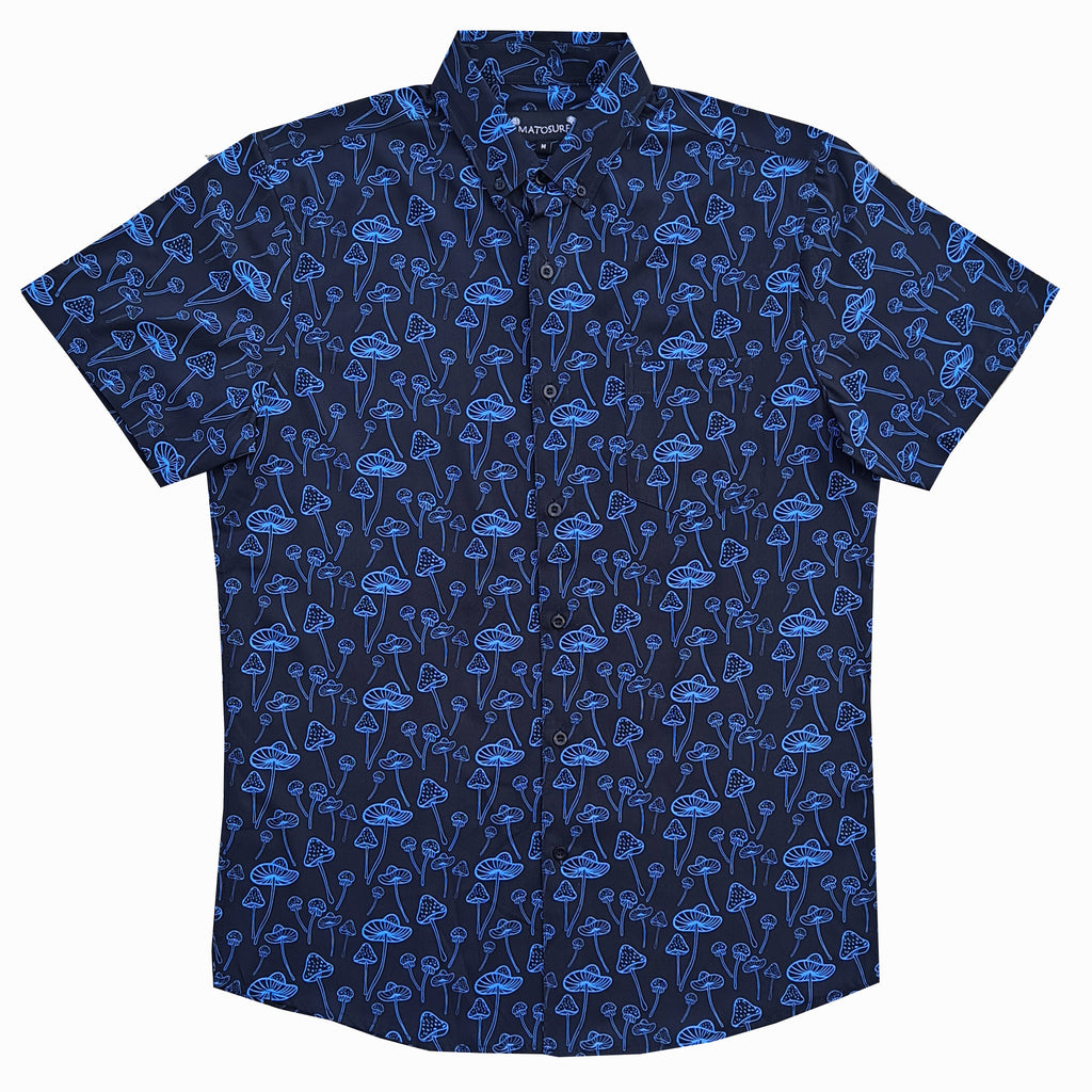 Neon Mushroom Button Down Shirt