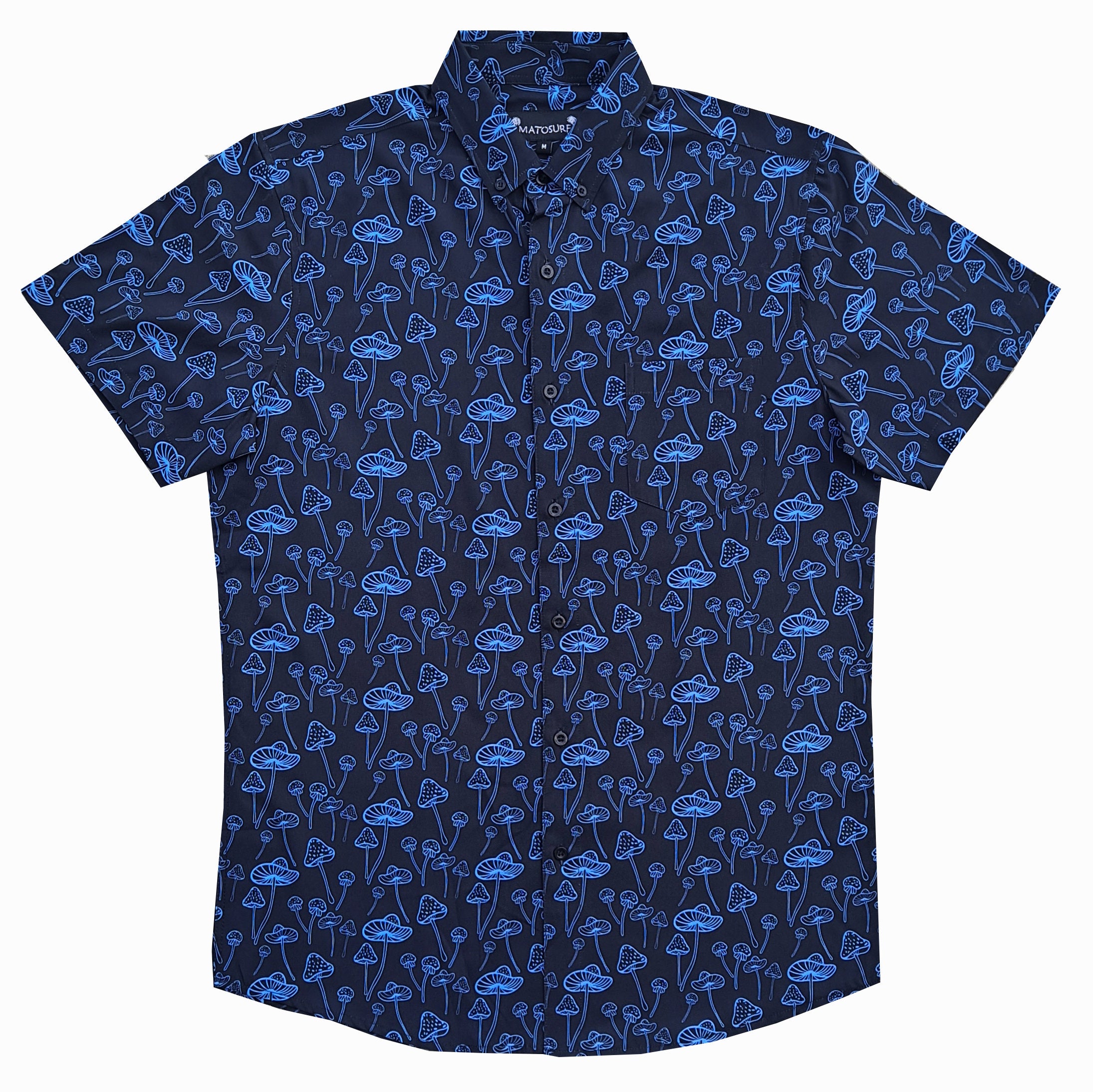 Neon Mushroom Button Down Shirt