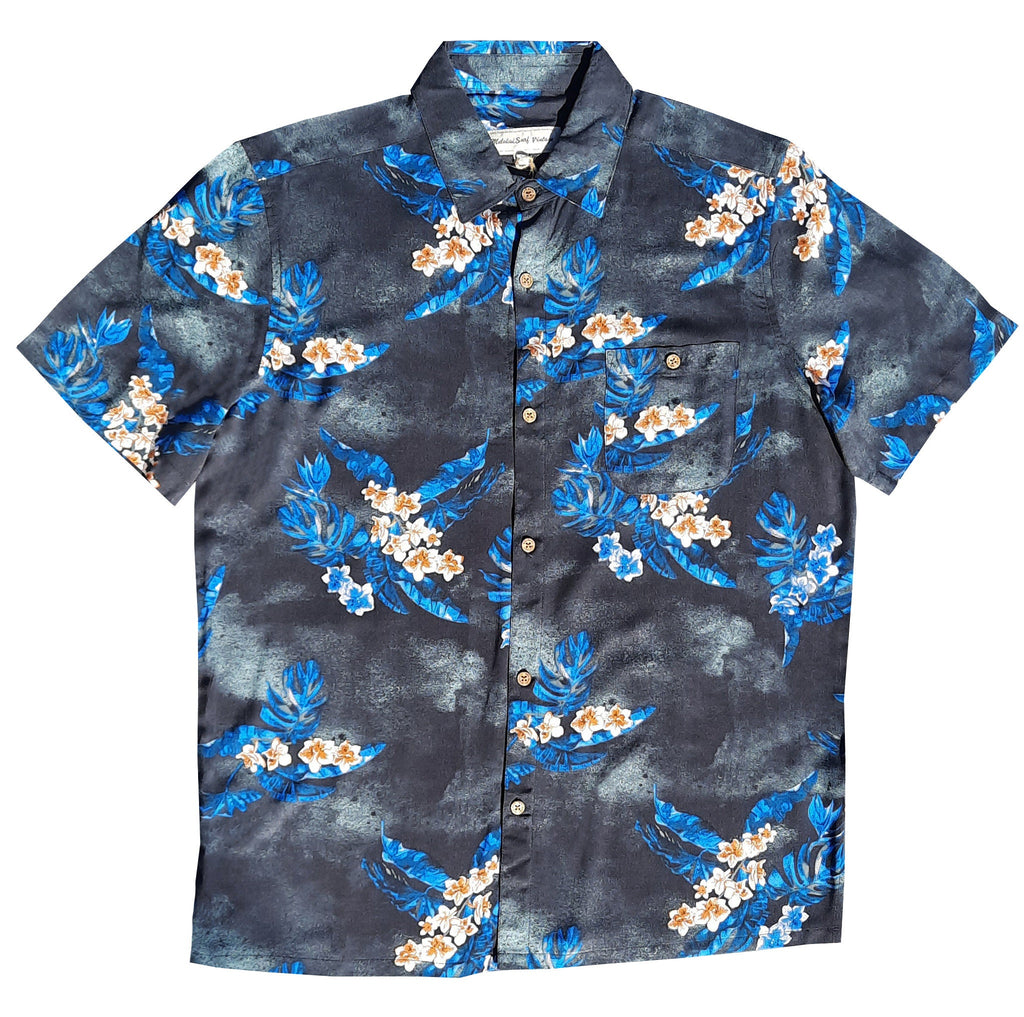 Vintage Electric Blue Leaves