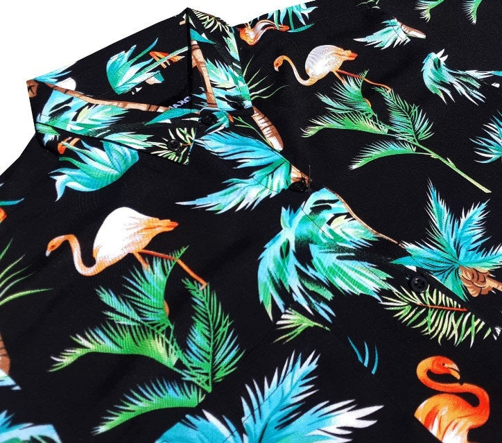 Tropic Flamingo Button Down Shirt