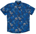 Navy and Orange Palm Leaves