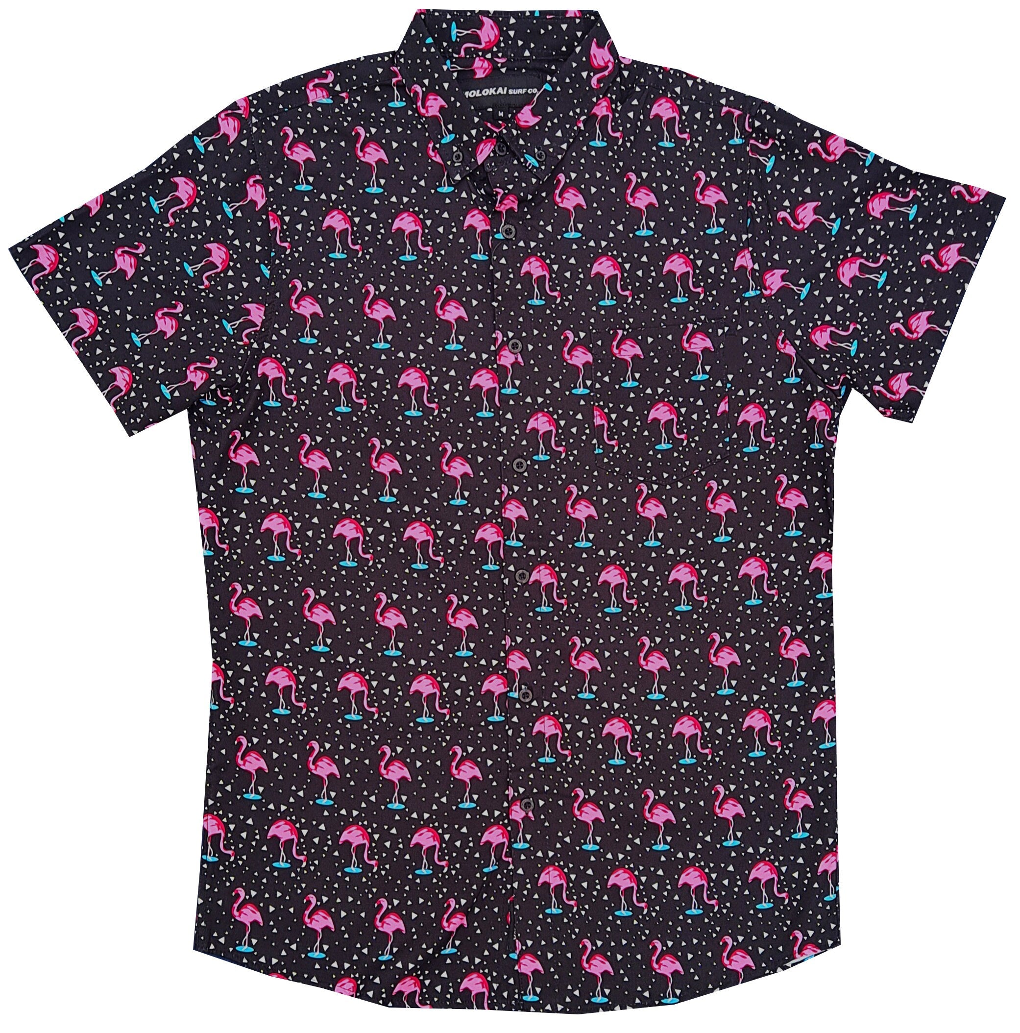 Flamingo Reflections Button Down Shirt