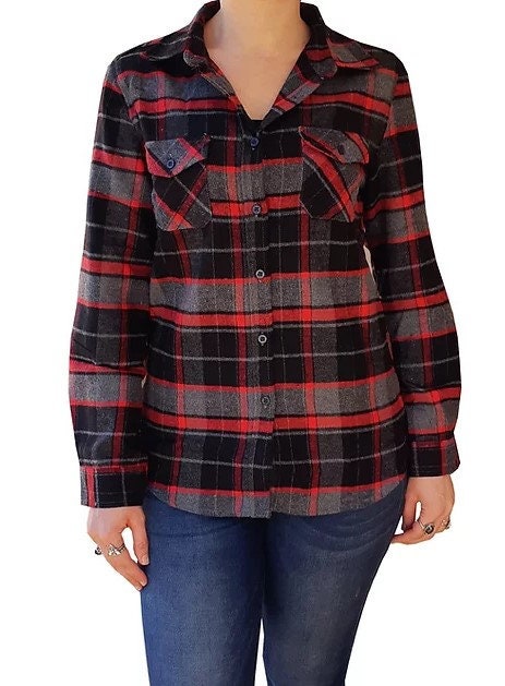 Women's Black and Red Dreamcatcher Flannel