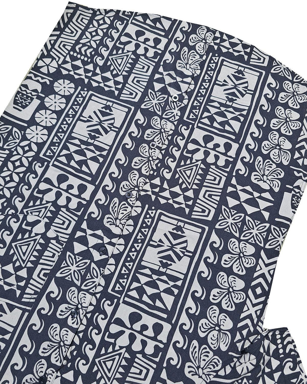 Navy and White Tribal Button Down Shirt