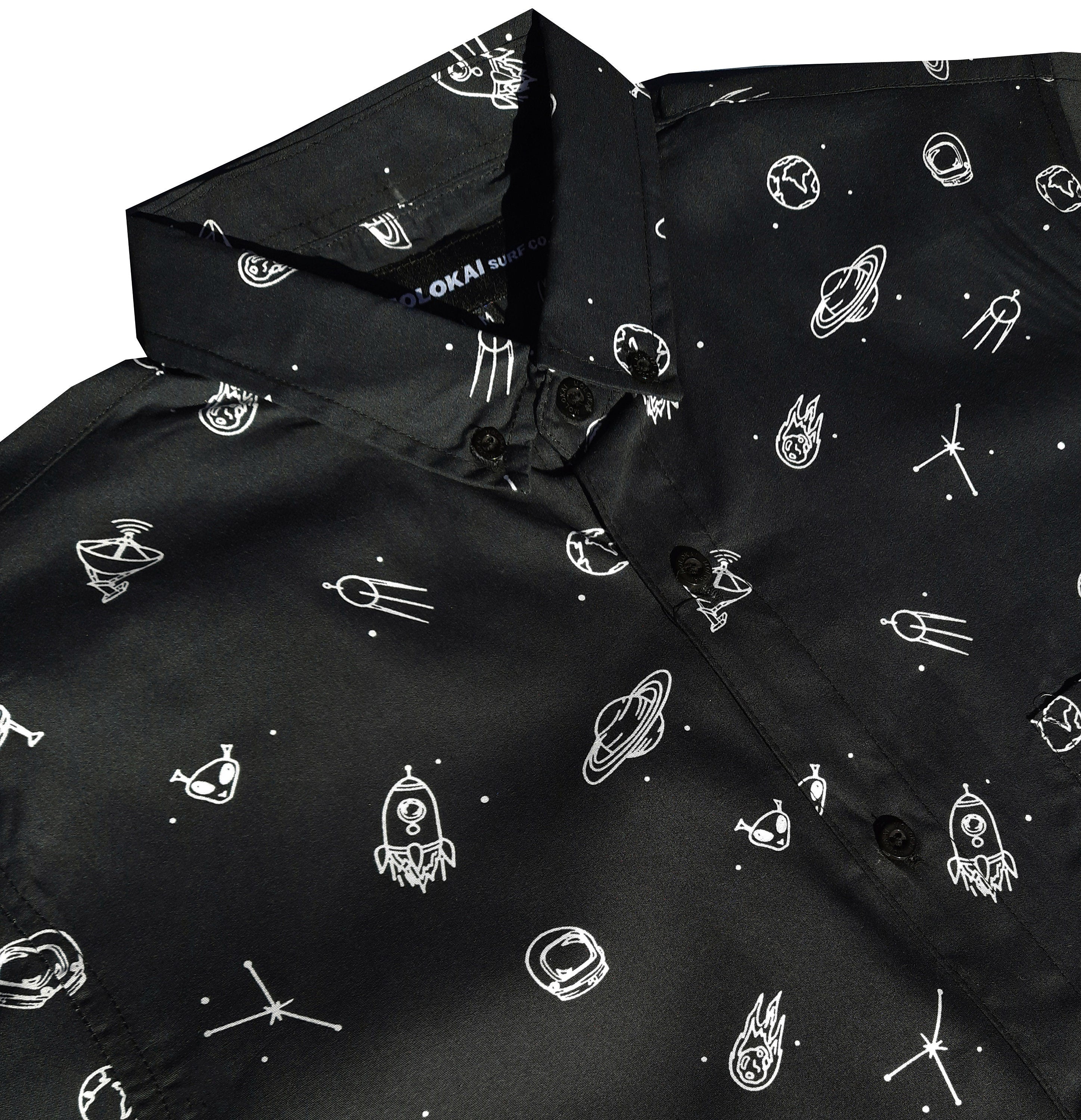 Space Cosmos Button Down Boys Shirt