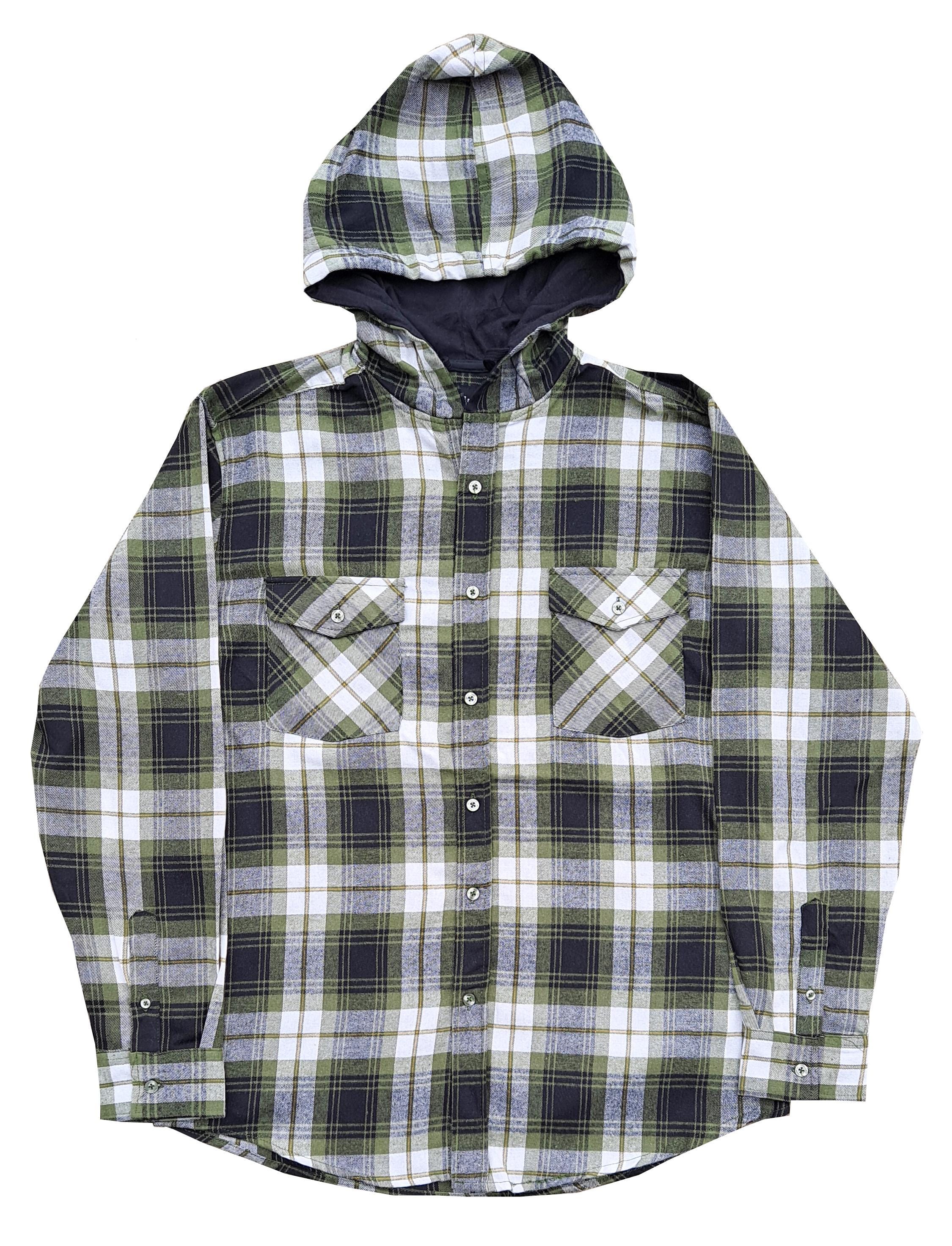 Green Hooded Flannel