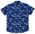 Navy and White Palm Trees