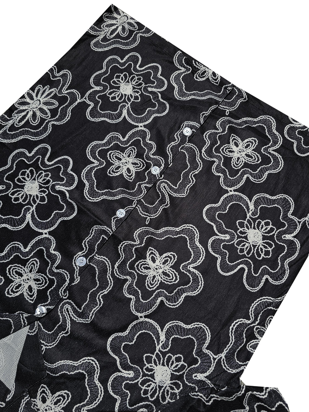 Black and White Floral Shirt