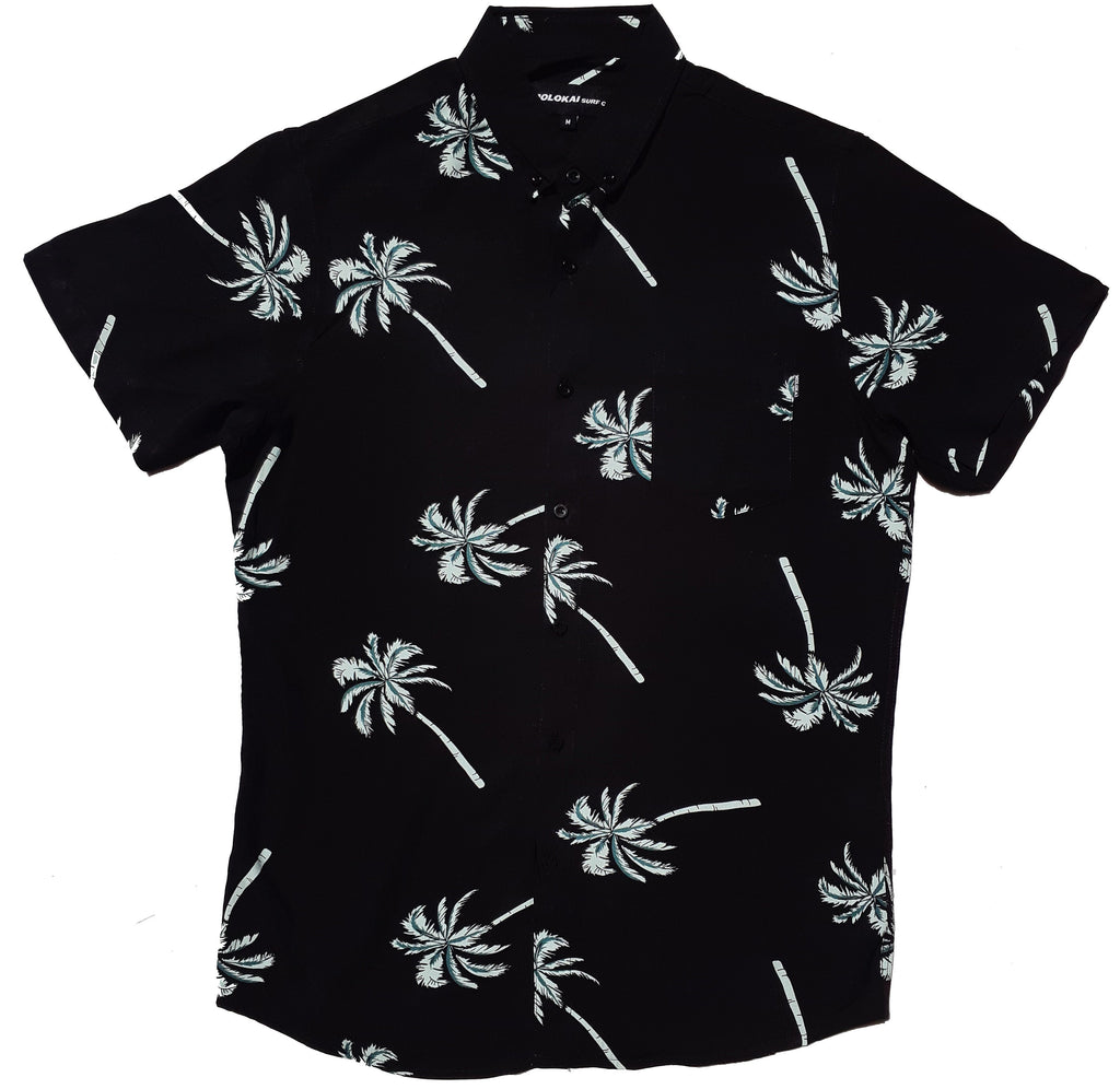 Teal Palms Button Down Shirt