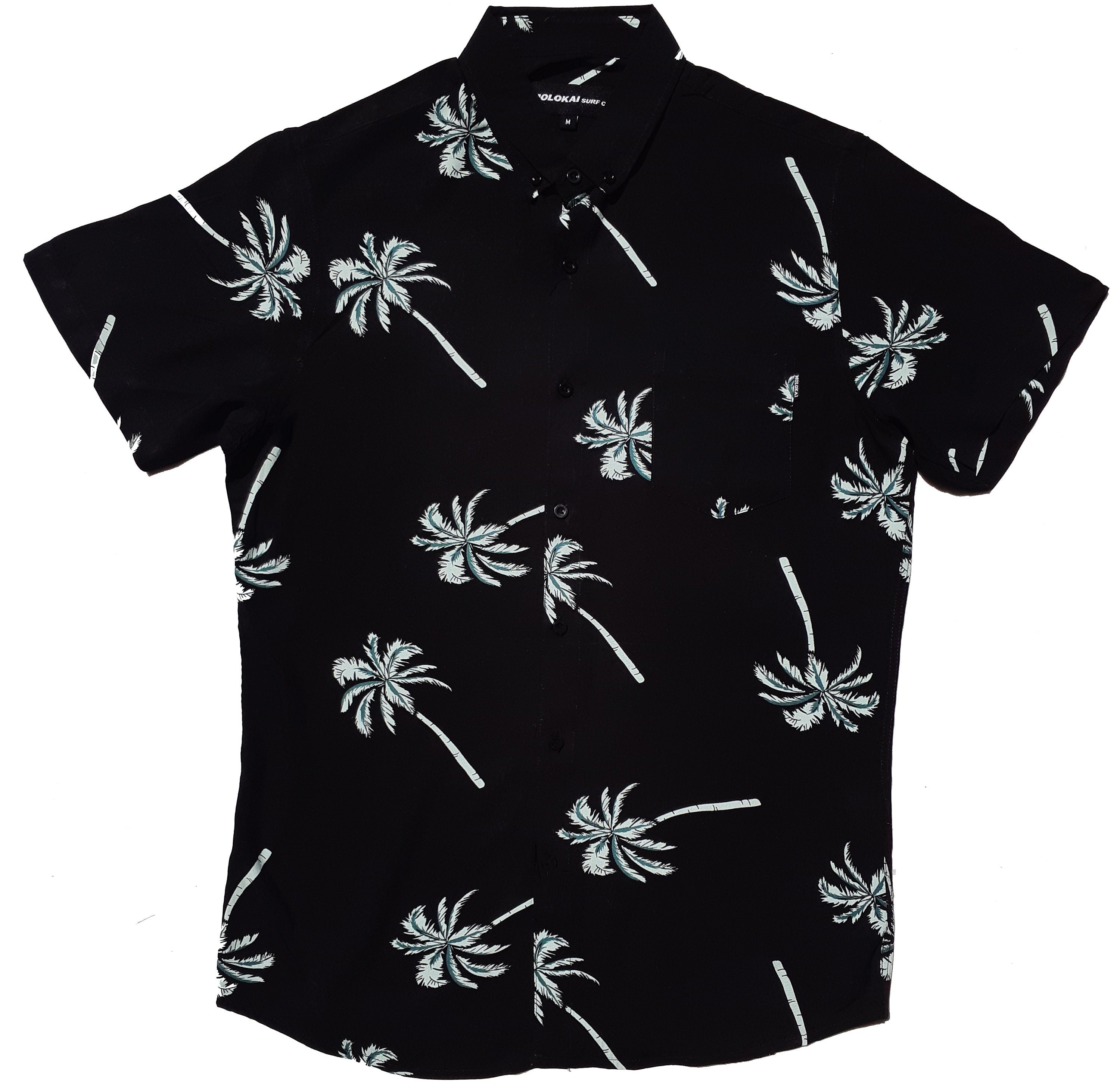 Teal Palms Button Down Shirt